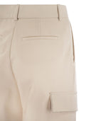 Pantalones de mezcla de lana de peseros con bolsillos de carga