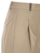 Pantalon ajusté Peserico en coton stretch avec plis