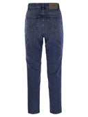 Pantalones de mezclilla de algodón estirado de Peserico