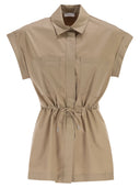 Peserico - Blouse en coton stretch avec cordon de serrage à la taille