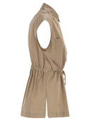 Peserico - Blouse en coton stretch avec cordon de serrage à la taille