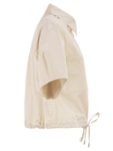Camisa corta de algodón elástico con cordón de Peserico