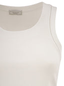 Peserico Cotton Jersey Vest Top With Shiny Thread