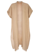 Peserico Long Lightweight Cotton Cardigan With Micro Sequins