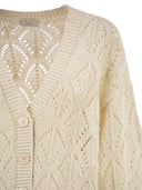 Peserico Cotton Cord Cardigan With Sequins