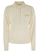 Suéter de lana virgen, seda y cachemira tricot