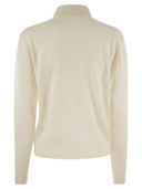 Suéter de lana virgen, seda y cachemira tricot