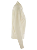 Suéter de lana virgen, seda y cachemira tricot