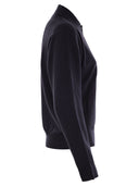 Suéter de lana virgen, seda y cachemira tricot