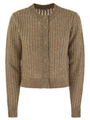 Peserico tricot cárdigan con micro lentejuelas