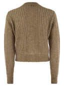 Peserico tricot cárdigan con micro lentejuelas