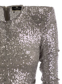 Elisabetta Franchi Sequin Minidress With Asymmetric Skirt