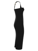 Elisabetta Franchi Crepe Midi Dress With Bows