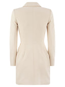 Elisabetta Franchi Robe Manteau In Stretch Crepe With Belt