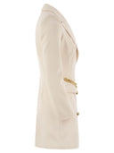 Elisabetta Franchi Robe Manteau In Stretch Crepe With Belt