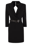 Elisabetta Franchi Robe Manteau i Crepe med udskåret tilbage