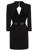 Elisabetta Franchi Robe Manteau i Crepe med udskåret tilbage