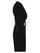 Elisabetta Franchi Robe Manteau i Crepe med udskåret tilbage
