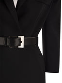 Elisabetta Franchi Robe Manteau i Crepe med udskåret tilbage