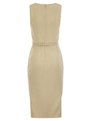 Elisabetta Franchi Crepe Bustier Dress With Contrasting Topstitching