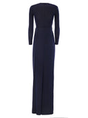 Elisabetta Franchi Red Carpet Dress In Lurex Jersey With Knot And Logo Accessory