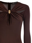 Elisabetta Franchi Crêpe Jersey Dress With Jewel Detail