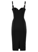 Elisabetta Franchi Lightweight Crêpe Dress With Raw Cut Fabric