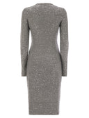 Fabiana Filippi Crew Neck Dress With Micro Sequins
