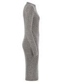 Fabiana Filippi Crew Neck Dress With Micro Sequins
