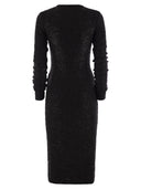 Fabiana Filippi Crew Neck Dress met micro -pailletten