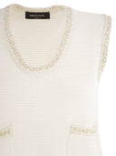 Fabiana Filippi Knitted Mini Dress With Sequin Edging