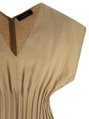 Fabiana Filippi Viscose And Linen Corset Waist Dress