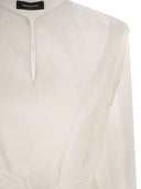 Abito miscela di cotone Fabiana Filippi con filo diamantato