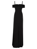 Elisabetta Franchi Red Carpet Crepe Jersey Dress With Corset