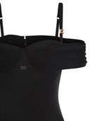 Elisabetta Franchi Red Carpet Crepe Jersey Dress With Corset