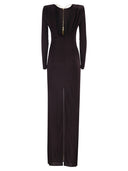 Elisabetta Franchi Red Carpet Dress In Shiny Viscose Jersey
