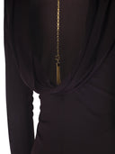 Elisabetta Franchi Red Carpet Dress In Shiny Viscose Jersey