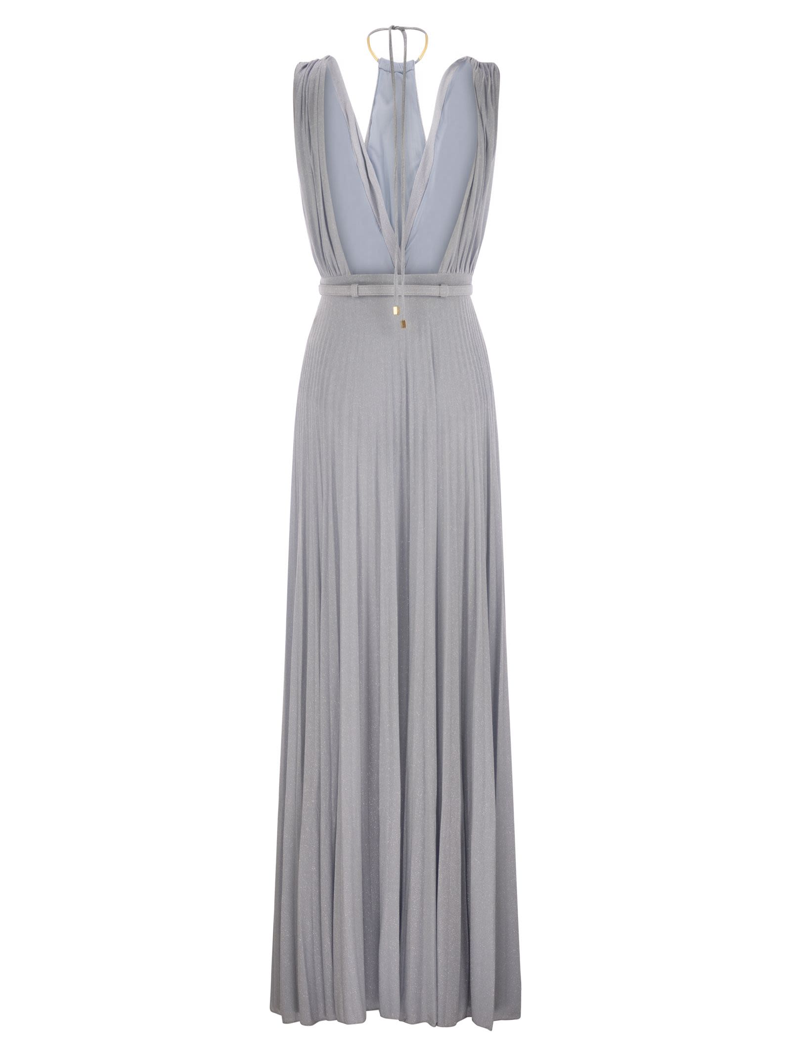 Elisabetta Franchi Red Carpet Lurex Jersey Dress With Belt  Balardi