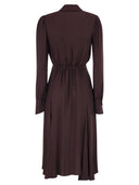Elisabetta Franchi Georgette Dress With Tube Necklace