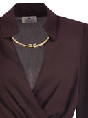 Elisabetta Franchi Georgette Dress With Tube Necklace