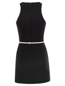 Elisabetta Franchi Crepe Dress With Contrasting Belt