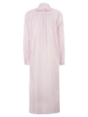 Mc2 Saint Barth Long ‘Shirtdress’ Shirt In Striped Cotton Poplin