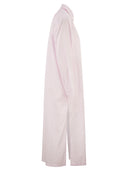 Mc2 Saint Barth Long ‘Shirtdress’ Shirt In Striped Cotton Poplin