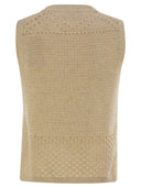 Mc2 Saint Barth Aire Crochet Knit And Mesh Top
