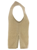 Mc2 Saint Barth Aire Crochet Knit And Mesh Top