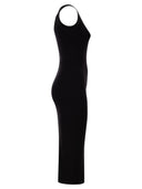 Elisabetta Franchi Knitted Dress With Shiny Viscose Bands