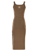 Elisabetta Franchi Knitted Dress With Shiny Viscose Bands
