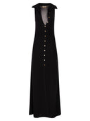 Elisabetta Franchi viscose gebreide jurk met juweeldetail