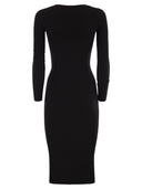 Elisabetta Franchi Ribbed Knit Dress With Pocket