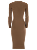 Elisabetta Franchi Ribbed Knit Dress With Pocket